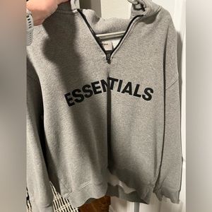 Gray Essentials Quarter zip